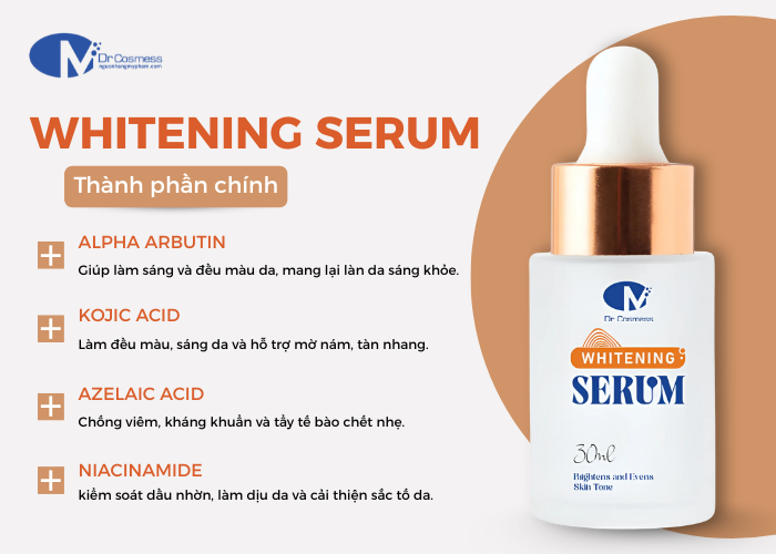 Các thành phần chính của serum dưỡng trắng Whitening Serum