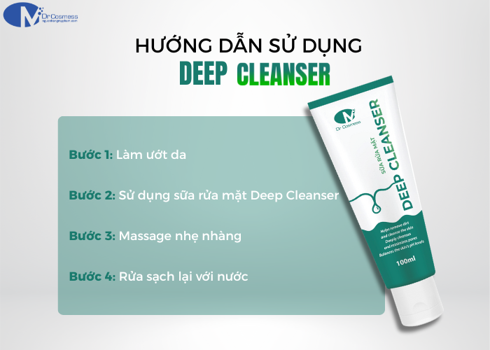Cách sử dụng Dr Cosmess Deep Cleanser