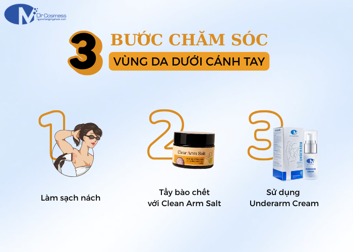 Cách sử dụng của muối tẩy tế bào chết nách Clear Arm Salt
