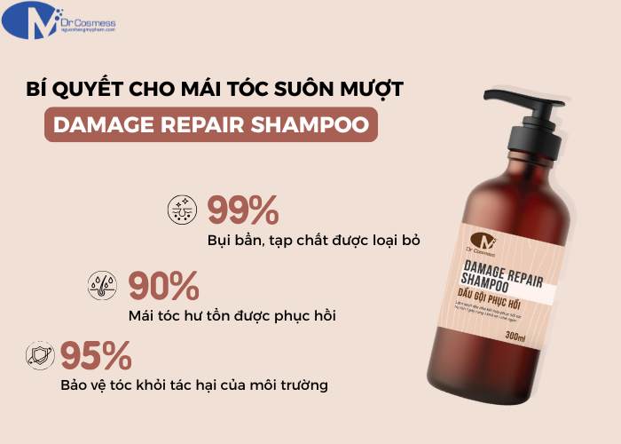 Công dụng chính của dầu gội suôn mượt Dr Cosmess Damage Repair Shampoo