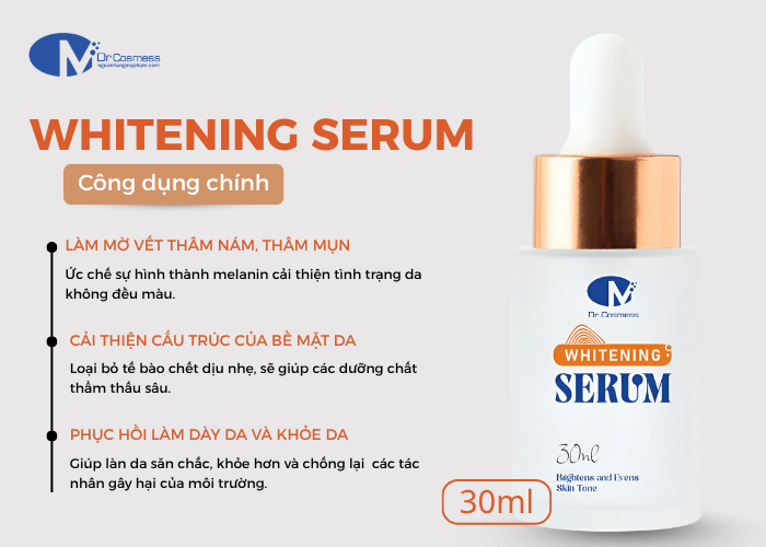 Công dụng chính của serum dưỡng trắng Whitening Serum