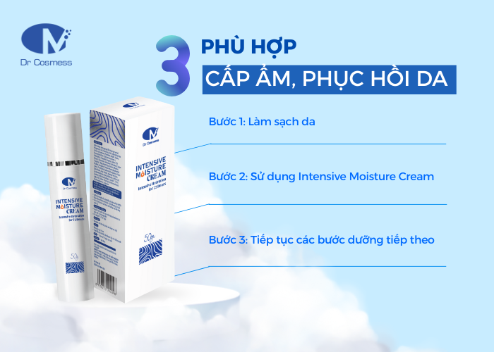 Hướng dẫn cahs sử dụng kem dưỡng ẩm Dr Cosmess Intensive Moisture Cream 