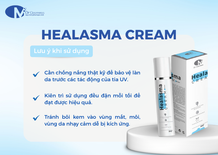 Lưu ý khi sử dụng kem trị nám Healasma Cream