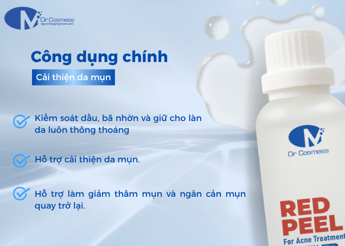 Những công dụng nổi bật của Peel da mụn Dr Cosmess Red Peel