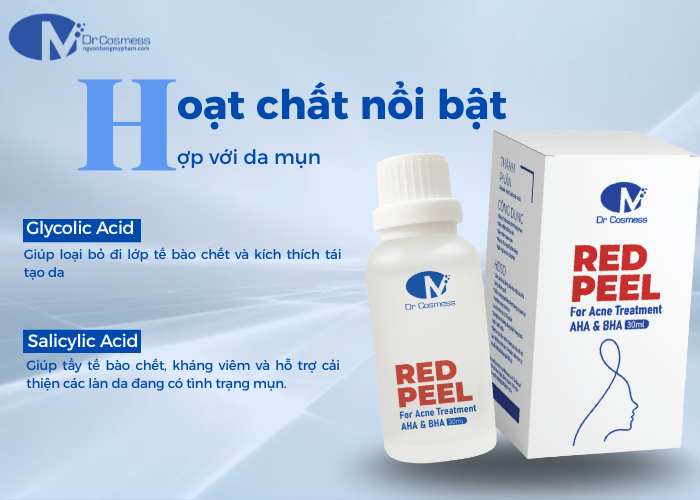 Thành phần chính có trong Peel da mụn Dr Cosmess Red Peel