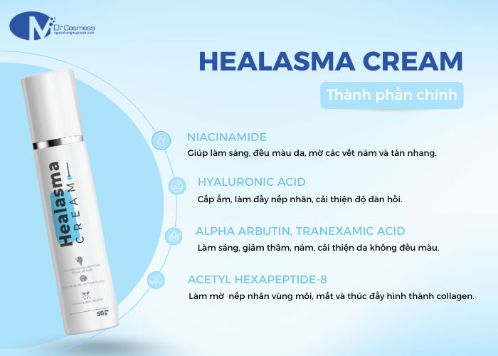  Thành phần chính của kem trị nám Healasma Cream
