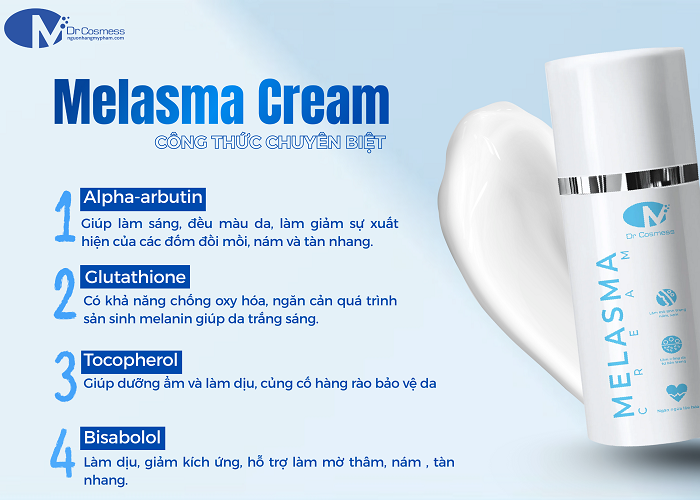 Những thành phần nổi bật có trong Melasma Cream