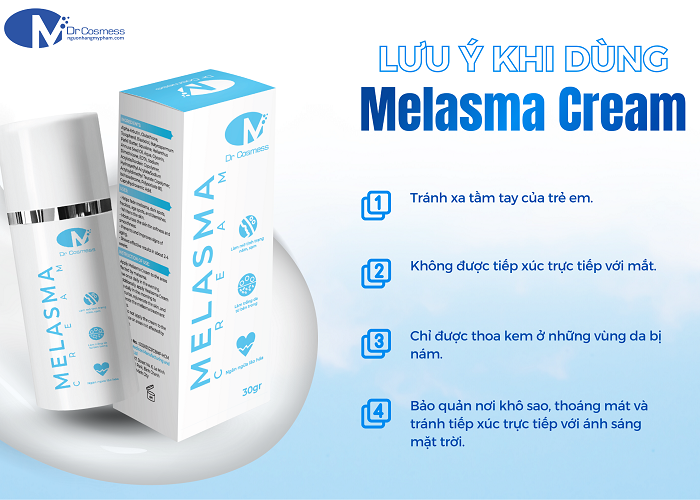 Những điều cần lưu ý khi sử dụng kem trị nám Melasma Cream