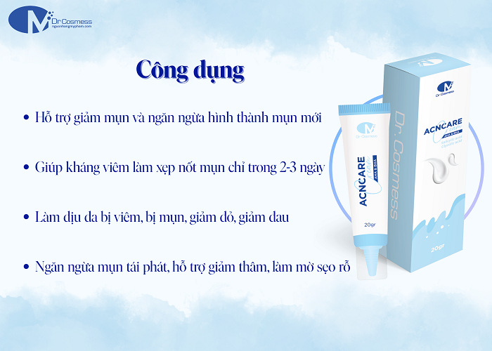 Công dụng của kem chấm mụn Acncare Cream