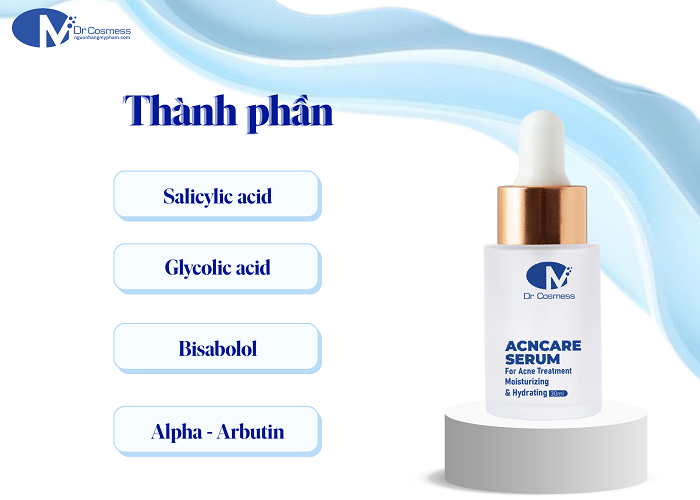 Các thành phần chính trong Serum mụn Acncare Serum
