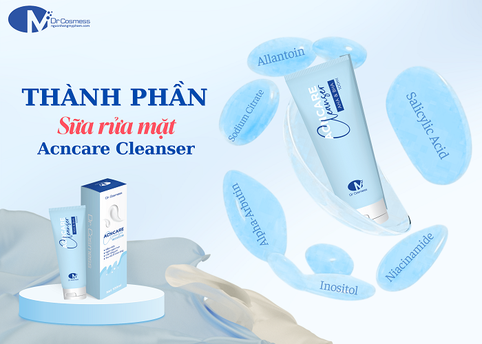Thành phần chính của sữa rửa mặt Acncare Cleanser 