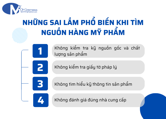 Những sai lầm khi tìm nguồn hàng mỹ phẩm