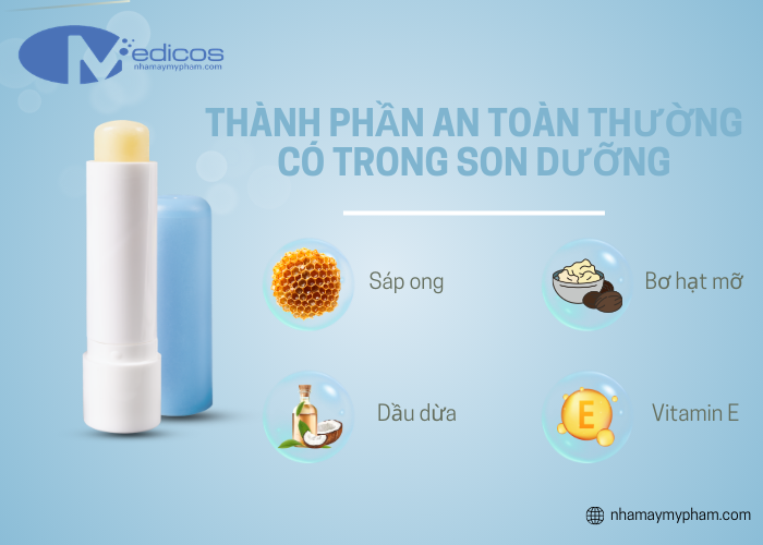 Các thành phần thường có trong son dưỡng môi
